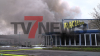 massive Rauchwolke über Herten - Lagerhalle in Vollbrand - Bevölkerungswarnung per NINA - Großeinsatz für Feuerwehren - ein Feuerwehrmann kommt ins Krankenhaus - Feuerwehrdrohne im Einsatz: 