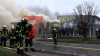massive Rauchwolke über Herten - Lagerhalle in Vollbrand - Bevölkerungswarnung per NINA - Großeinsatz für Feuerwehren - ein Feuerwehrmann kommt ins Krankenhaus - Feuerwehrdrohne im Einsatz: 