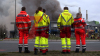 massive Rauchwolke über Herten - Lagerhalle in Vollbrand - Bevölkerungswarnung per NINA - Großeinsatz für Feuerwehren - ein Feuerwehrmann kommt ins Krankenhaus - Feuerwehrdrohne im Einsatz: 