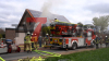 Glücklicherweise gab es keine Verletzten - Wohnhaus konnte durch die Feuerwehr geschützt werden: 
