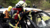 PKW in Vollbrand (on Tape) - Feuerwehr löscht brennenden Prosche - Fahrer bleibt unverletzt und kommt mit dem Schreck davon: 