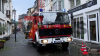 Dunkle Wolken über Wesseling - Regen prasselt auf den Rhein - Wetterexperten warnen vor starkem Unwetter - Feuerwehr und THW im Einsatz - erneute Überschwemmungen im Ahrtal: 