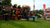 Großaufgebot an Rettungskräften - Feuerwehr deckt Dach mit Drehleiter ab - Feuerwehrdrohne kontrolliert Dach - Verletzt wurde glücklicherweise niemand - Energieversorger muss Gasleitung freilegen - Nachbar versorgt Anwohner und Rettungskräfte mit Kaffee: 