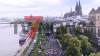 50.000 Fans bei Public Viewing - Deutzer Brücke gesperrt - Deutschland gelangt nicht ins Viertelfinale - niedergeschlagene Stimmung bei Deutschlandfans: 