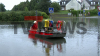 Straßen stehen unter Wasser, Autos bleiben in den Wassermassen stecken - Autofahrer mussten von ihren Fahrzeugen wegschwimmen - exklusive Mitfahrt auf Rettungsboot - Versicherungsmarkler im O-Ton - 3/4 der Unterführungen stehen unter Wasser - Feuerwehr mit Rettungsboot im Einsatz - dutzende Keller überflutet: 