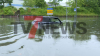 Straßen stehen unter Wasser, Autos bleiben in den Wassermassen stecken - Autofahrer mussten von ihren Fahrzeugen wegschwimmen - exklusive Mitfahrt auf Rettungsboot - Versicherungsmarkler im O-Ton - 3/4 der Unterführungen stehen unter Wasser - Feuerwehr mit Rettungsboot im Einsatz - dutzende Keller überflutet: 
