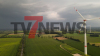 Zeitrafferaufnahmen aus der Luft zeigen imposante Gewitterfront - Deutscher Wetterdienst ruft Unwetterwarnstufe 3 aus - Tagbilder zeigen Vorbereitungen in der Stadt: 