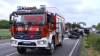 Crash auf der A1 - Rettungshubschrauber landet auf Autobahn - mehrere Personen werden verletzt - Autobahn anderthalb Stunden voll gesperrt - Pkw stark deformiert: 