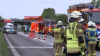 Crash auf der A1 - Rettungshubschrauber landet auf Autobahn - mehrere Personen werden verletzt - Autobahn anderthalb Stunden voll gesperrt - Pkw stark deformiert: 