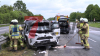 Crash auf der A1 - Rettungshubschrauber landet auf Autobahn - mehrere Personen werden verletzt - Autobahn anderthalb Stunden voll gesperrt - Pkw stark deformiert: 