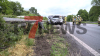Crash auf der A1 - Rettungshubschrauber landet auf Autobahn - mehrere Personen werden verletzt - Autobahn anderthalb Stunden voll gesperrt - Pkw stark deformiert: 