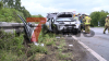 Crash auf der A1 - Rettungshubschrauber landet auf Autobahn - mehrere Personen werden verletzt - Autobahn anderthalb Stunden voll gesperrt - Pkw stark deformiert: 