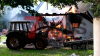 Scheune stürzt ein (ON TAPE) - Wohnhaus durch Feuer und Löschwasser unbewohnbar - 93 Kräfte kämpfen gegen Flammen - Feuerwehr setzt zwei Drehleitern zur Brandbekämpfung ein - Löschwasser wird auch aus hinter dem Haus liegendem Dortmund-Ems-Kanal bezogen: 