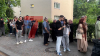 Über 1000 türkische Staatsbürger kamen am Abend zum türkischen Generalkonsulat in der Spandauer Heerstraße um ihre Stimme zum zweiten Wahlgang abgeben. : 