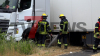 Verirrter Lastwagen auf gesperrter Bundesstraße - Wendemanöver führt zu Brand - Knochentrockener Grünstreifen fängt Feuer - Schnelle Reaktion der Feuerwehr verhindert Schlimmeres - Polizei bestätigt: Fahrer hatte gesperrten Bereich befahren: 