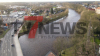 Feuerwehr errichtet einen Damm um die Straßen zu schützen - Teil der Bundesstraße B402 weggebrochen - Zeltplätze und weitere Objekte sind vom Wasser eingenommen - O-Ton Platzwart Haselünne: 