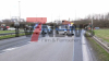 Zu- und Abfahrten auf die A4 waren durch die Polizei gesperrt. Polizeihubschrauber macht sich ein Bild der Lage - ca. 1200 Traktoren nehmen der der Demo teil - An vielen Punkten in der Stadt staut sich bereits der Verkehr. : Köln erwartet ein Verkehrschaos 