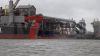 Havarie im Hamburger Hafen: 80 Meter langes Frachtschiff sinkt - Großeinsatz der Feuerwehr in Wilhelmsburg: Am Kalikai ist ein Binnenschiff gesunken - Der Frachter hatte Kaliumchlorid geladen- etwa 40 Retter im Hafen im Einsatz - : Exclusiv: Wir begleiten Greenpeace auf einem Schlauchboot und liefern Bilder vom Schiff!