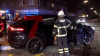 Luxus SUV zerstört - Flucht vor der Polizei - Mietwagen baut schweren Unfall - Zwei Menschen verletzt - Unfallfahrer verhaftet: 